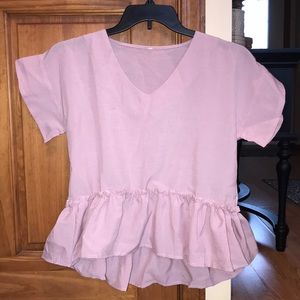 light pink flowy top